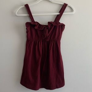 Hollister Burgundy spaghetti strap top Medium
